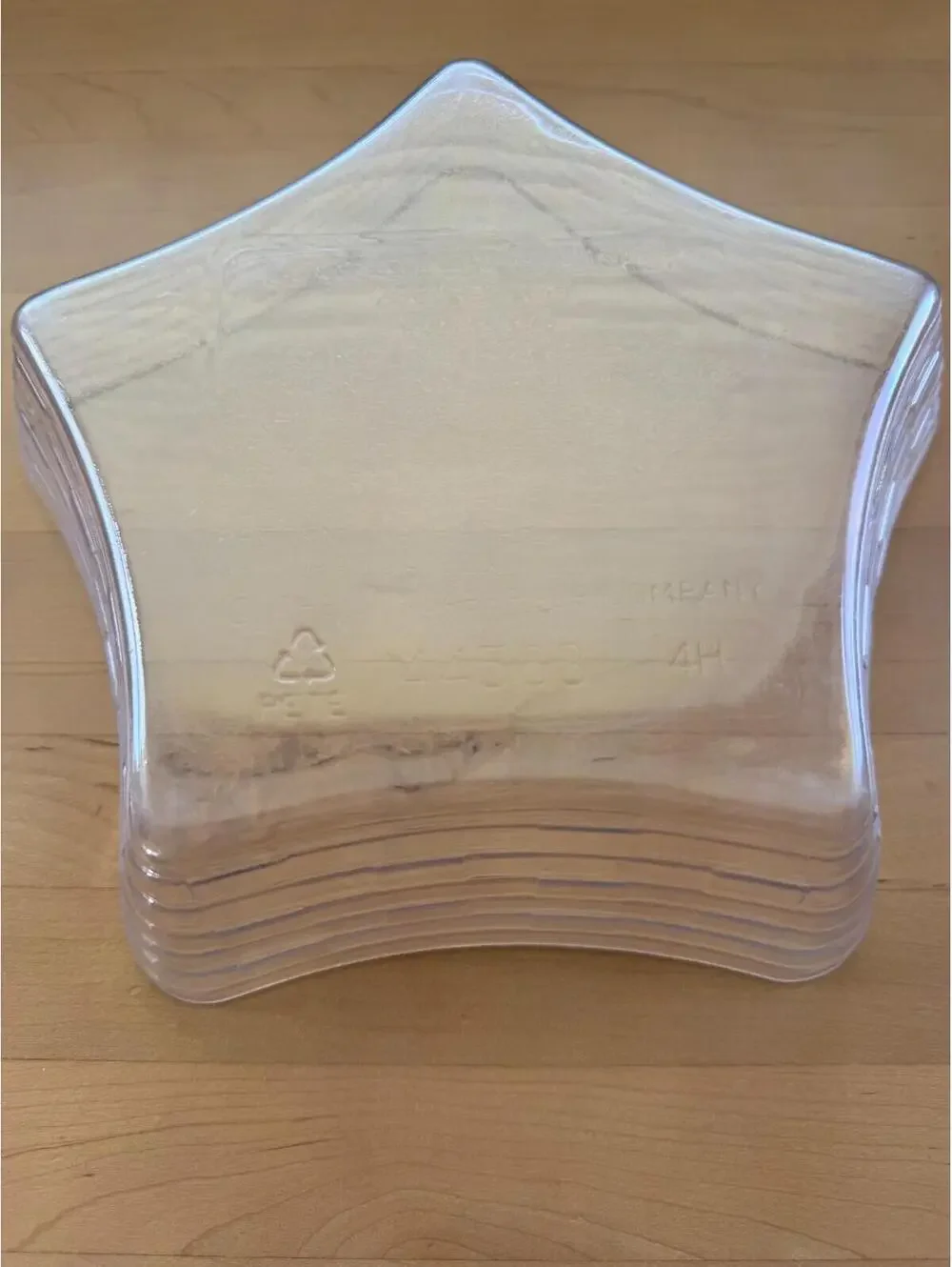 Longaberger Basket Clear Plastic Protector Shining Star Divided 10.25L 11W 3.75H